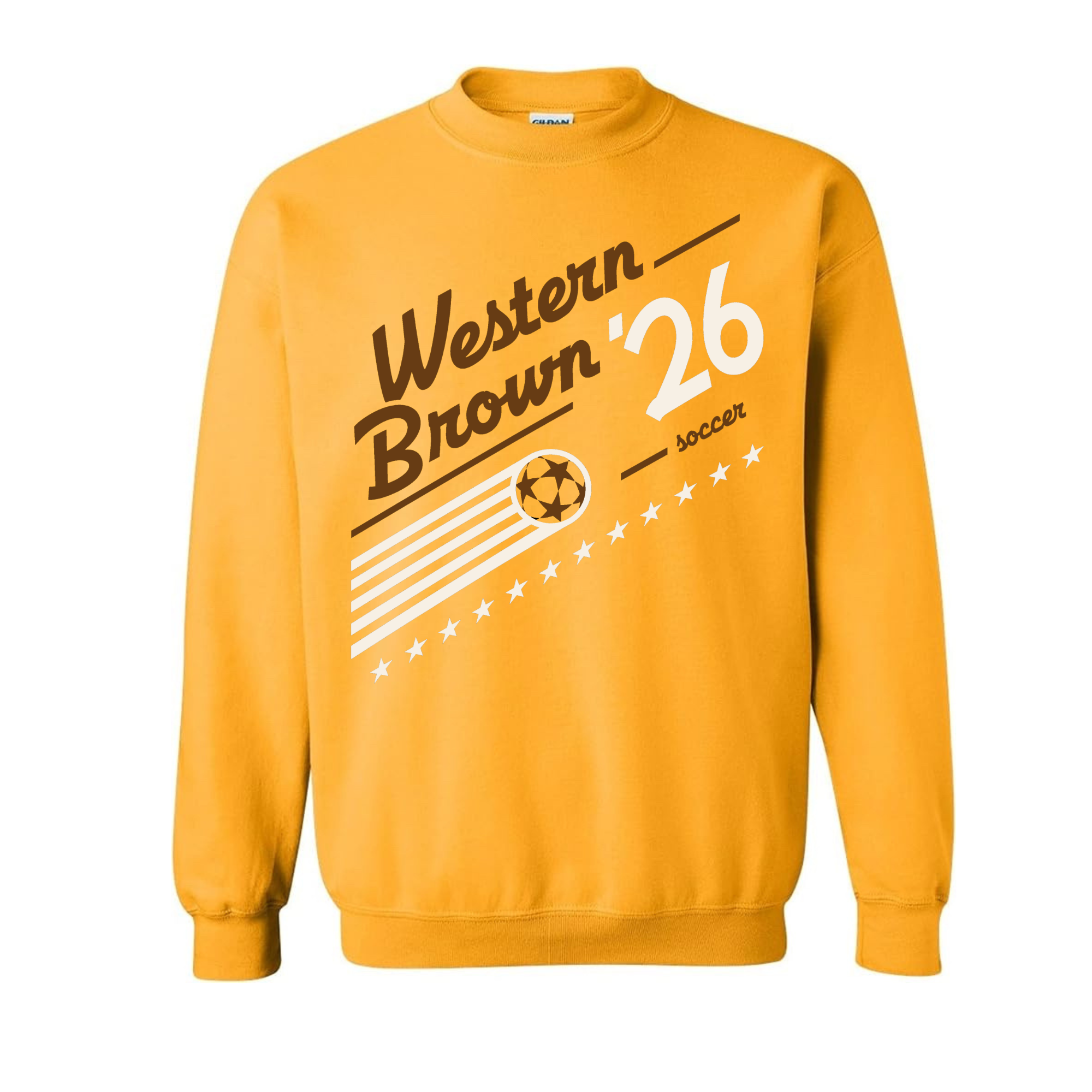 Western Brown Broncos — Pitch 26 — Adult Crewneck Sweatshirt
