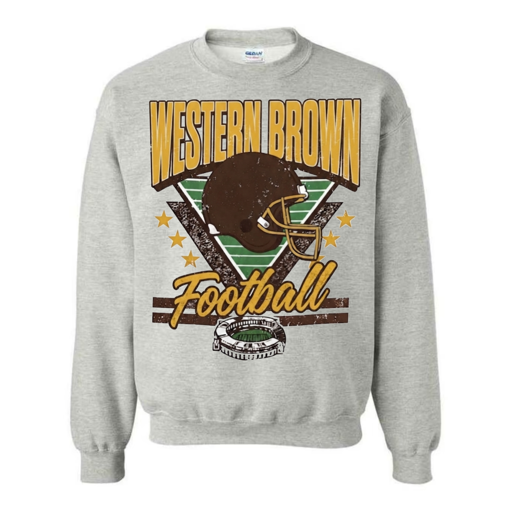 Western Brown Broncos — Friday Night Lights — Adult Crewneck Sweatshirt