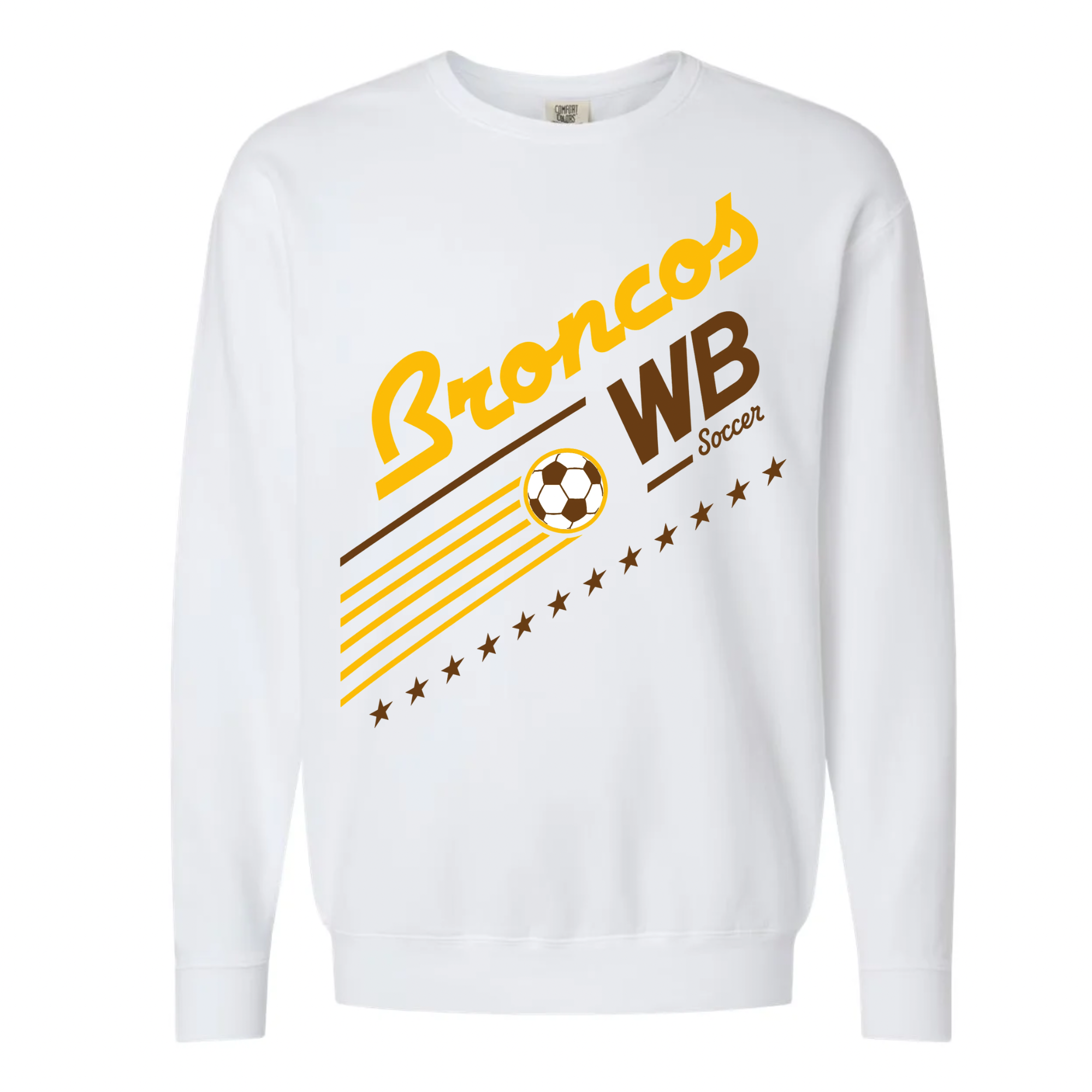 Western Brown Broncos — Bronco United — Youth Crewneck Sweatshirt
