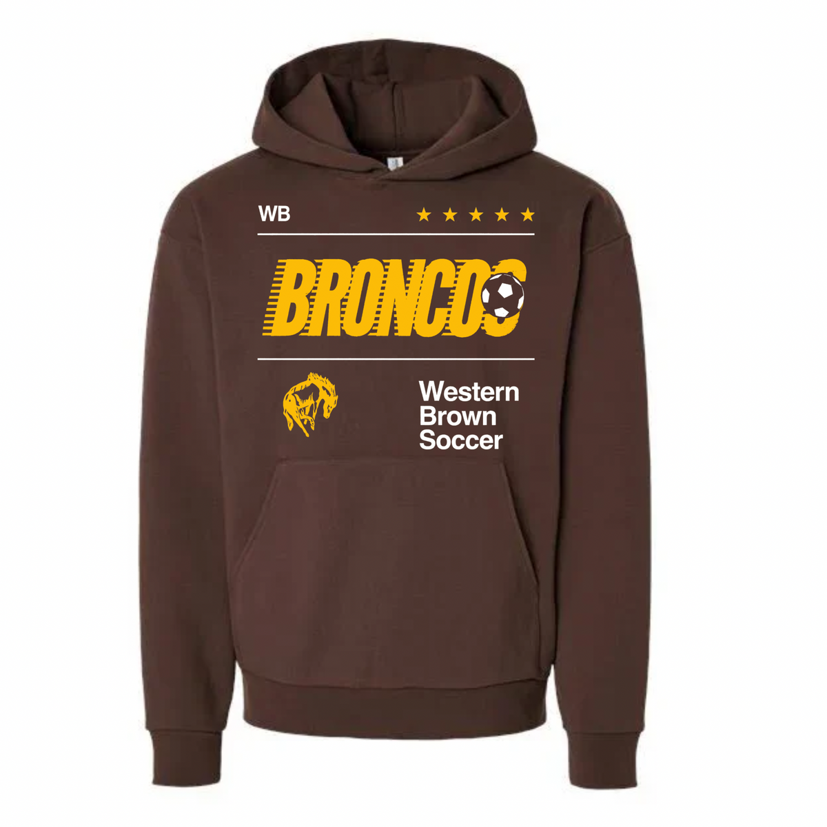 Western Brown Broncos — Fast Break — Youth Hoodie