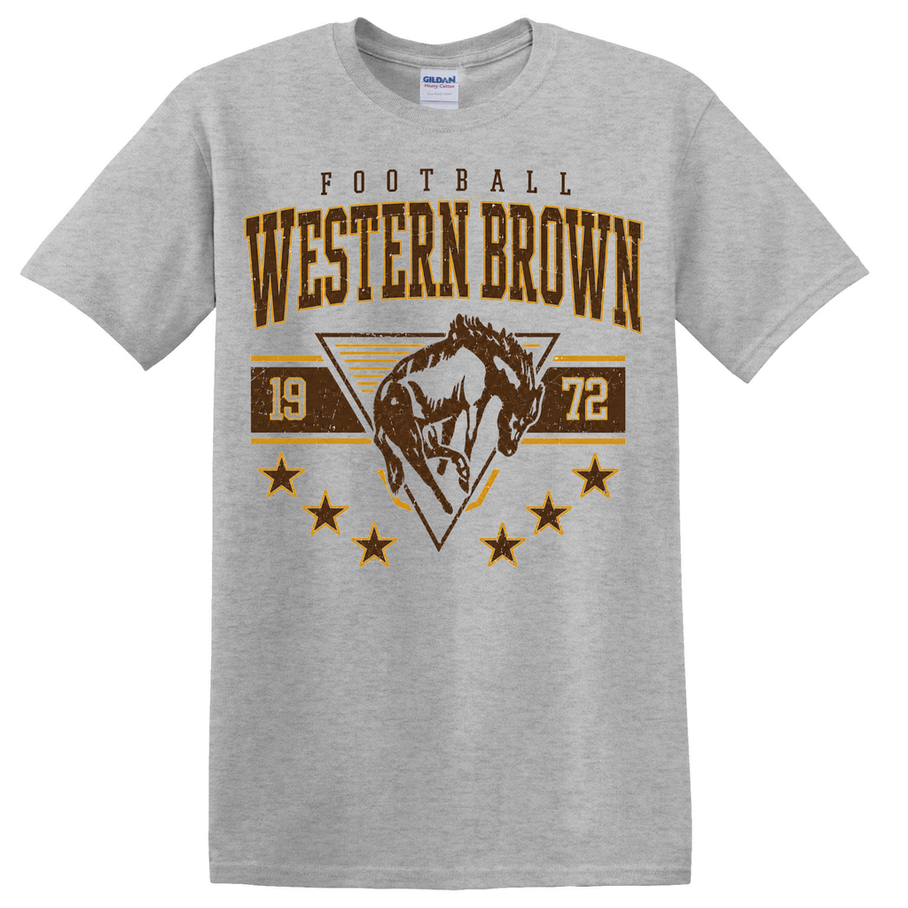 Western Brown Broncos — Bronco Stampede — Adult T-Shirt