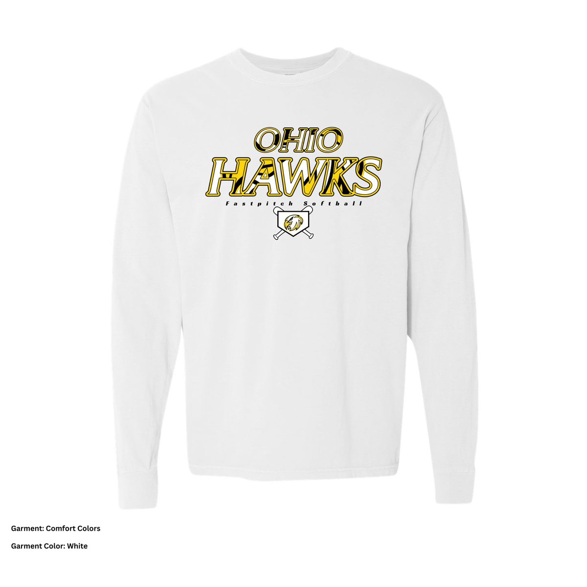 Ohio Hawks — Outline — Long-Sleeve T-Shirt