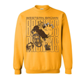 Western Brown Broncos — Bruiser (Brown) — Adult Crewneck Sweatshirt