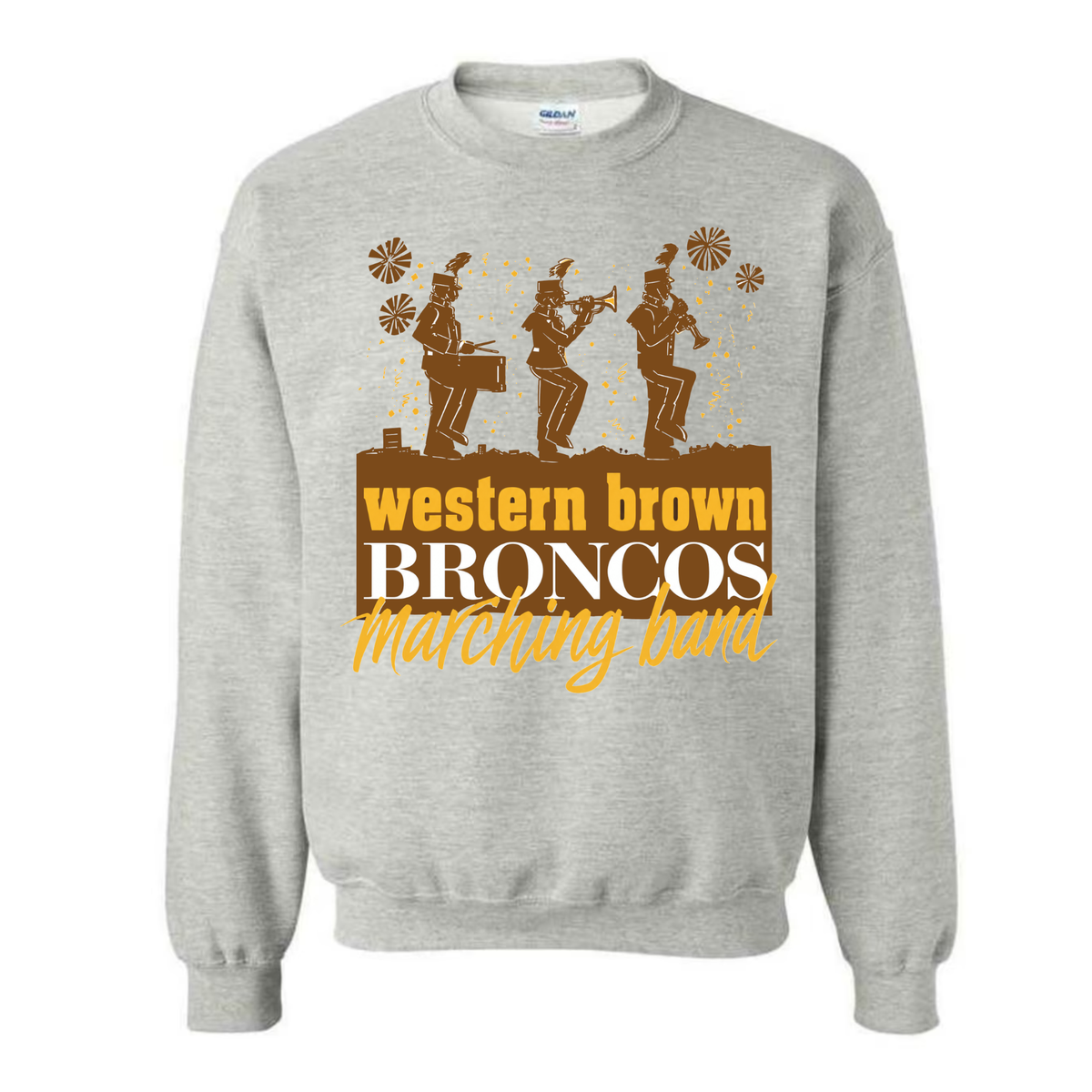 Western Brown Broncos — The Pride of the Broncos — Youth Crewneck Sweatshirt