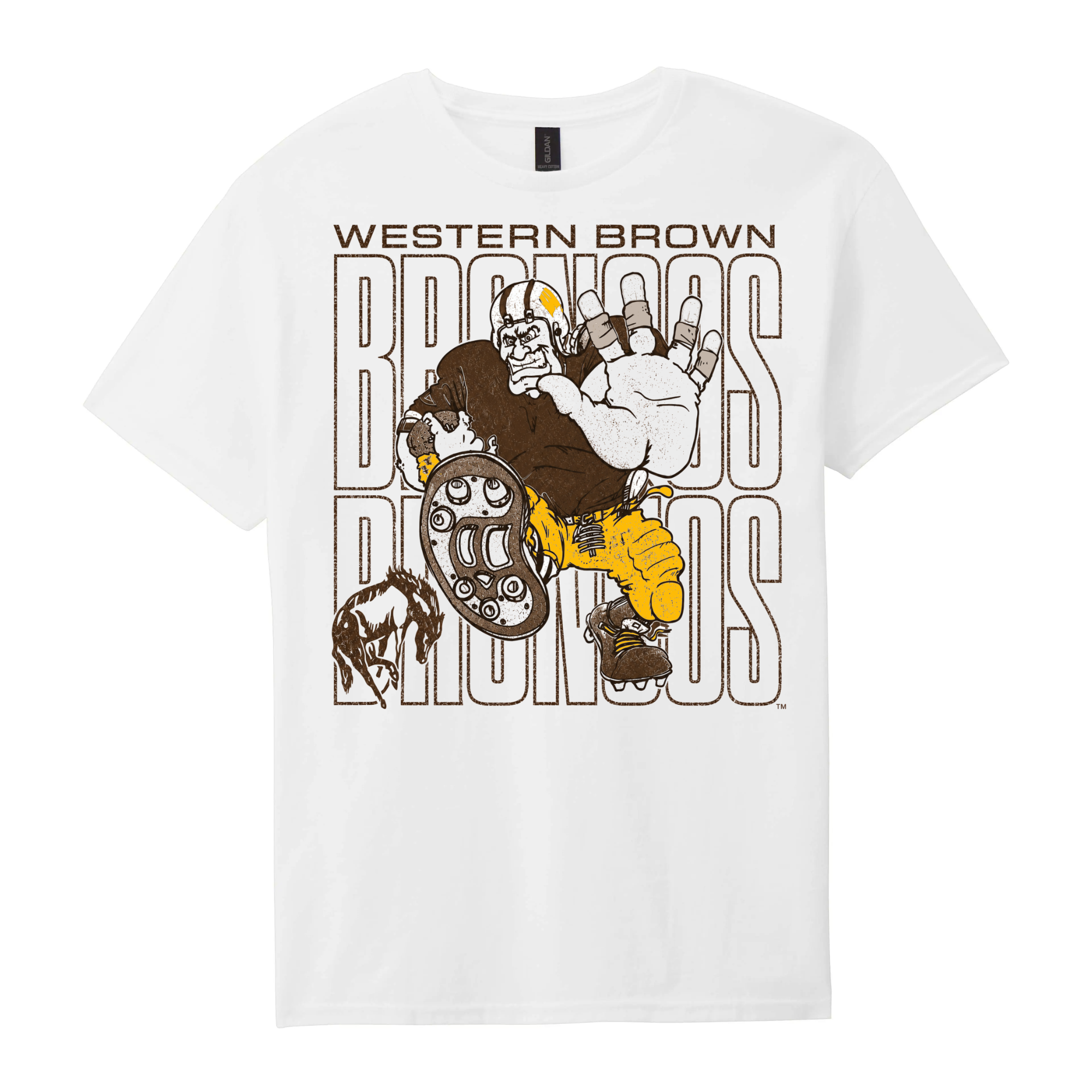 Western Brown Broncos — Bruiser (Gold) — Youth T-Shirt