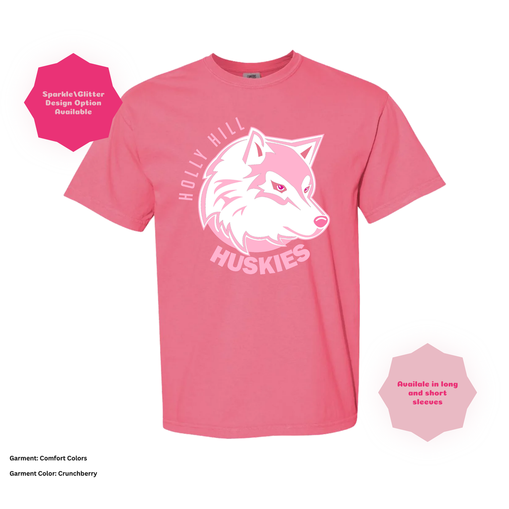 Holly Hill Huskies Block — Comfort Colors T-Shirt