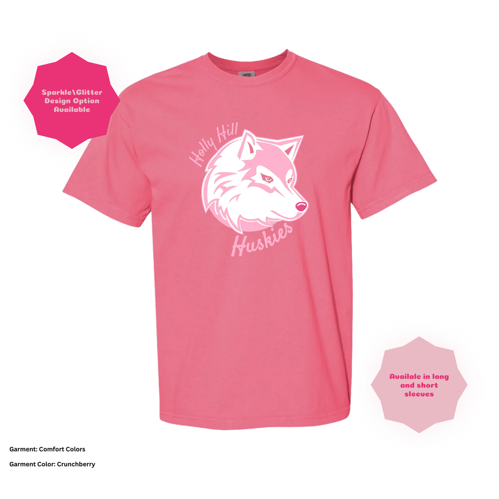 Holly Hill Huskies Script — Comfort Colors T-Shirt