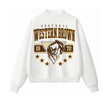 Western Brown Broncos — Bronco Stampede — Adult Mock Neck Sweatshirt
