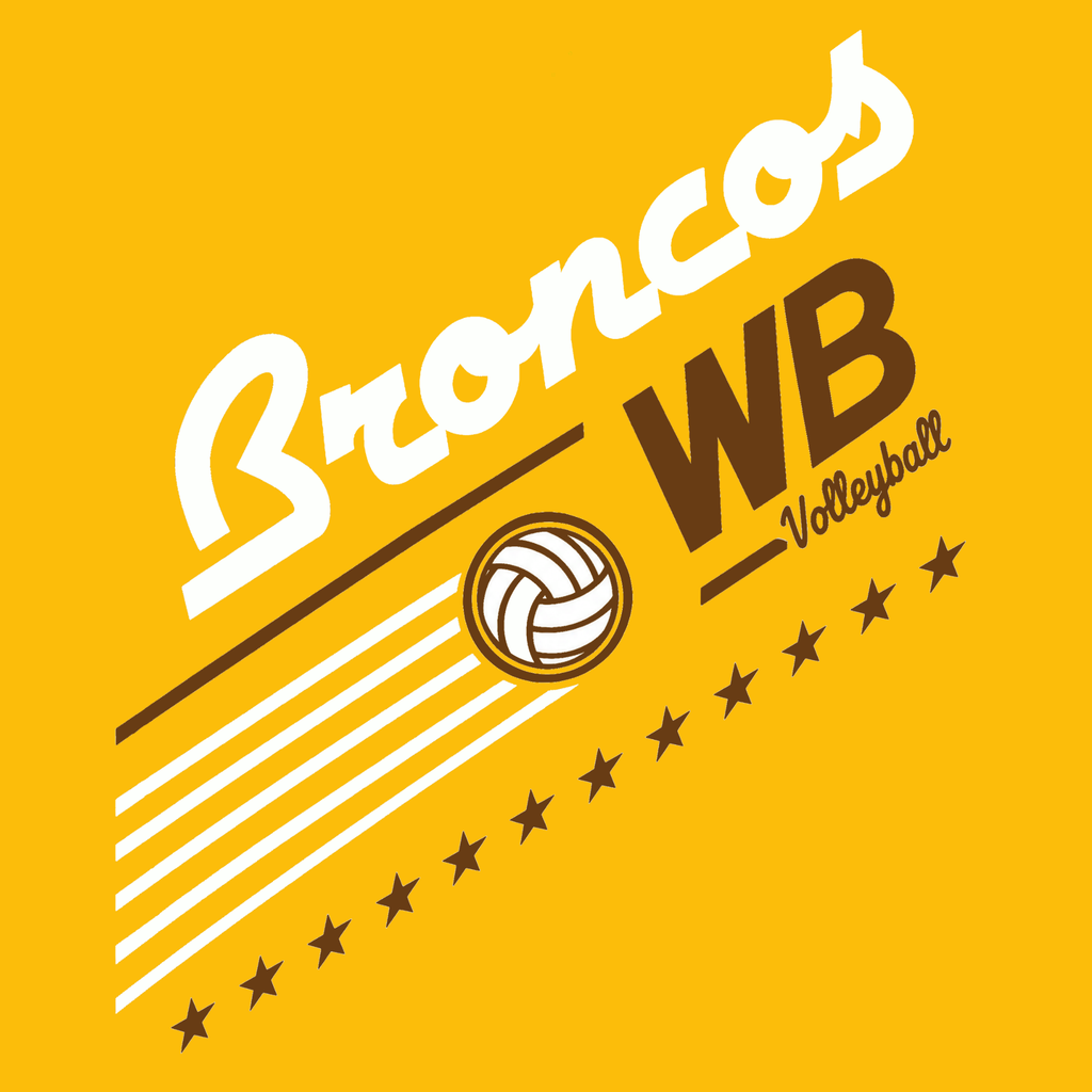 Western Brown Broncos — Broncos United – Volleyball — Youth Crewneck Sweatshirt