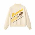 Western Brown Broncos — Bronco United — Adult Mock Neck Sweatshirt