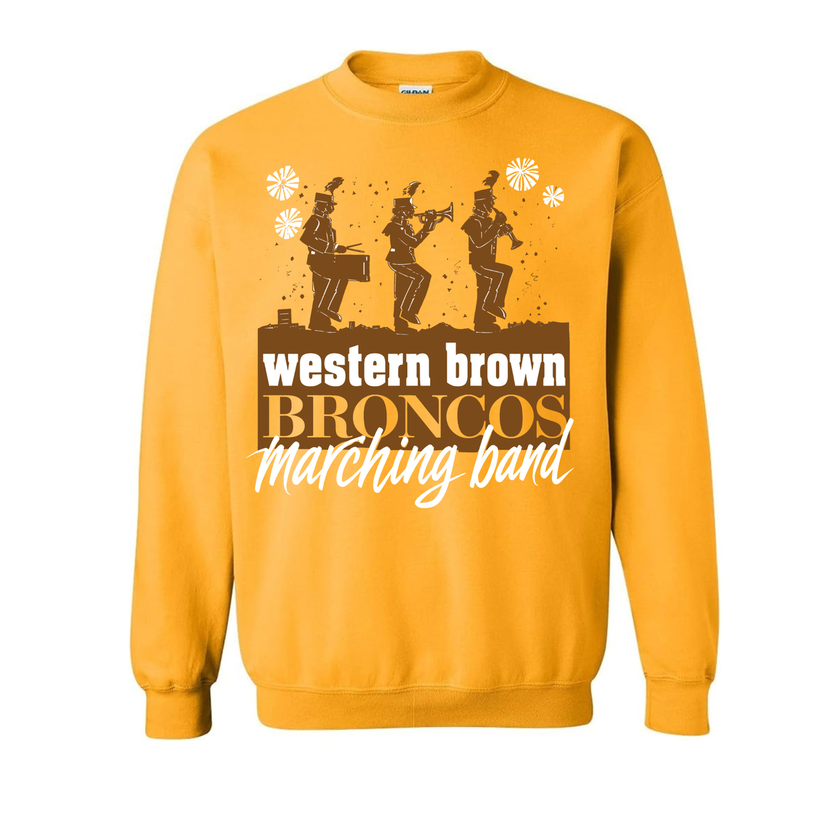 Western Brown Broncos — The Pride of the Broncos — Youth Crewneck Sweatshirt