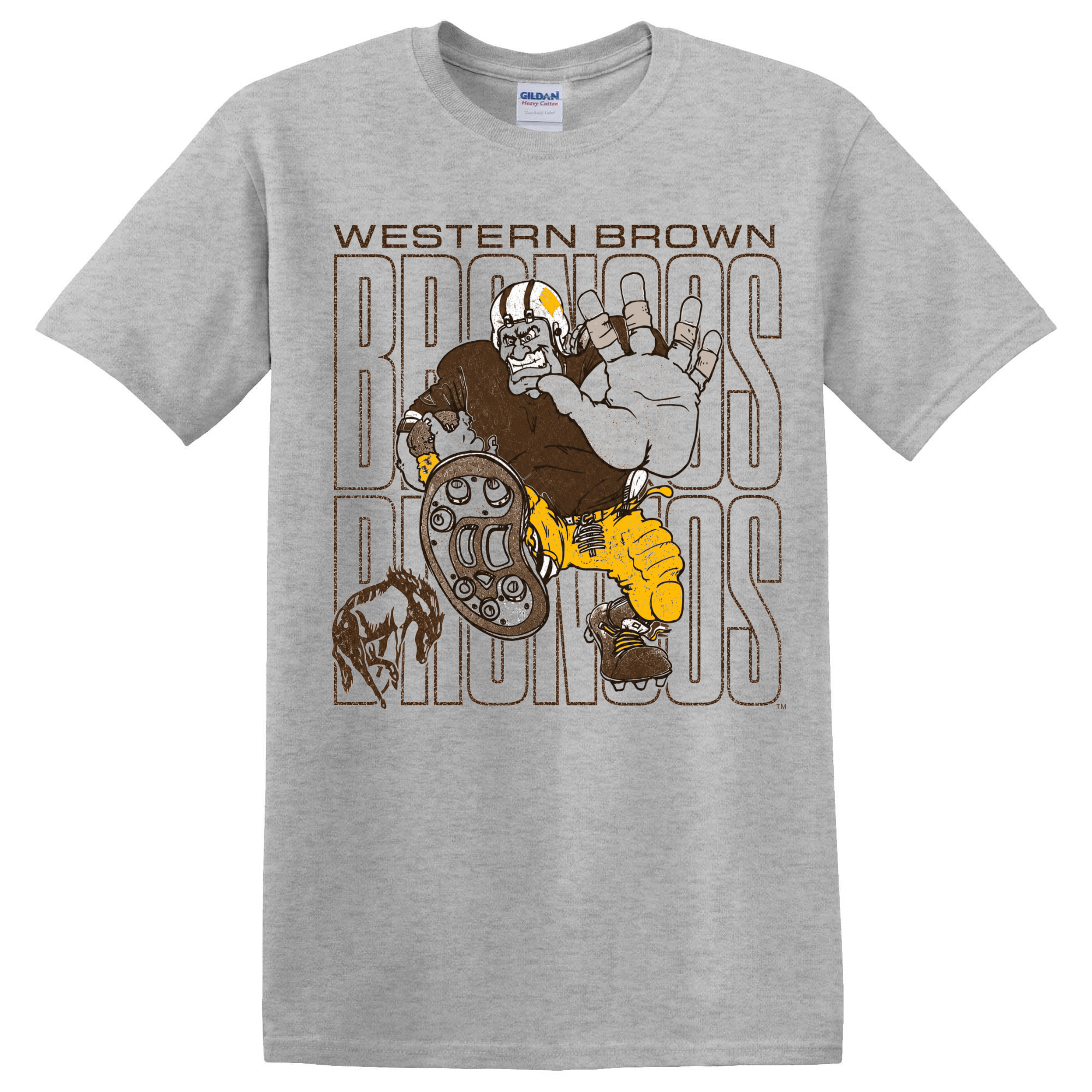 Western Brown Broncos — Bruiser (Gold) — Youth T-Shirt