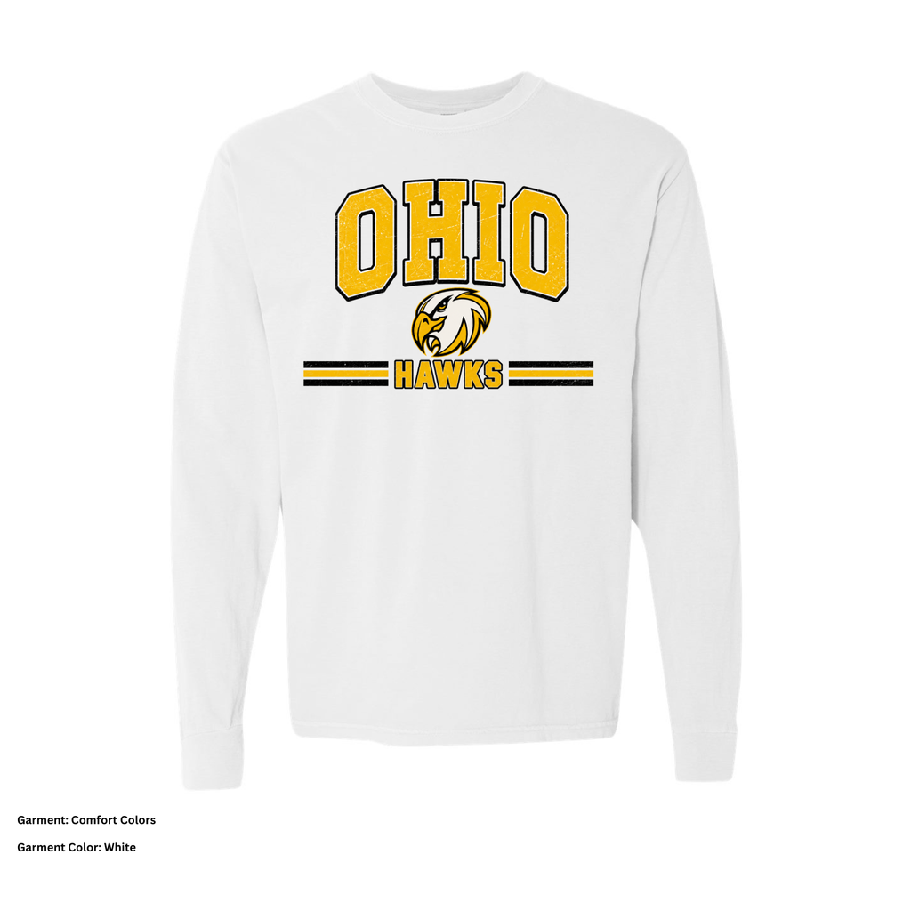 Ohio Hawks — Block — Long-Sleeve T-Shirt