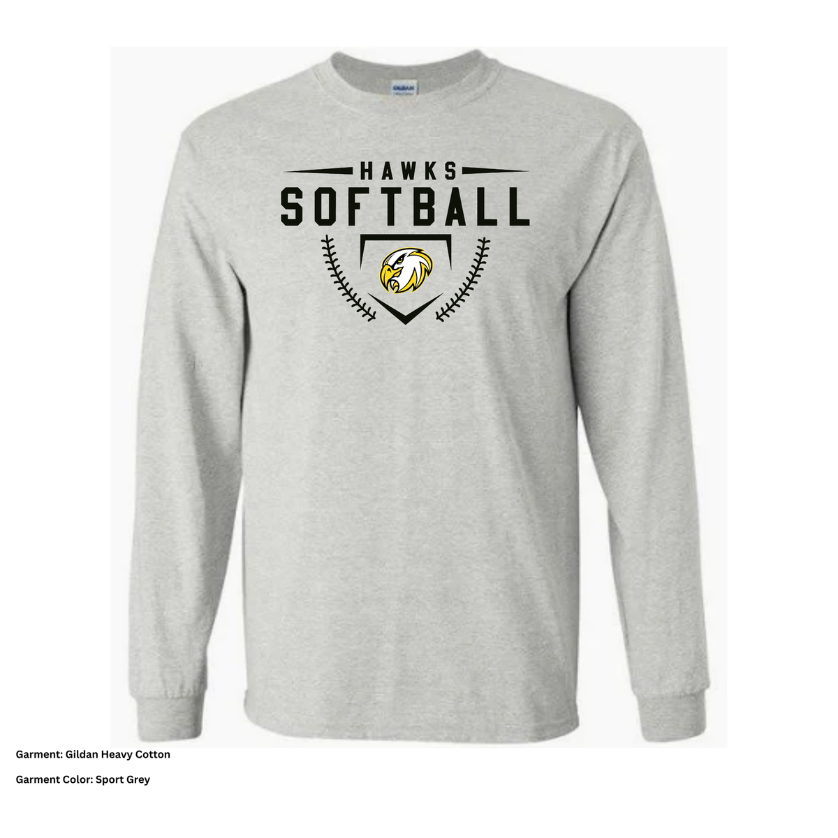 Ohio Hawks — Softball Badge — Long-Sleeve T-Shirt