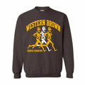 Western Brown Broncos — Broncos Cross Country — Adult Crewneck Sweatshirt