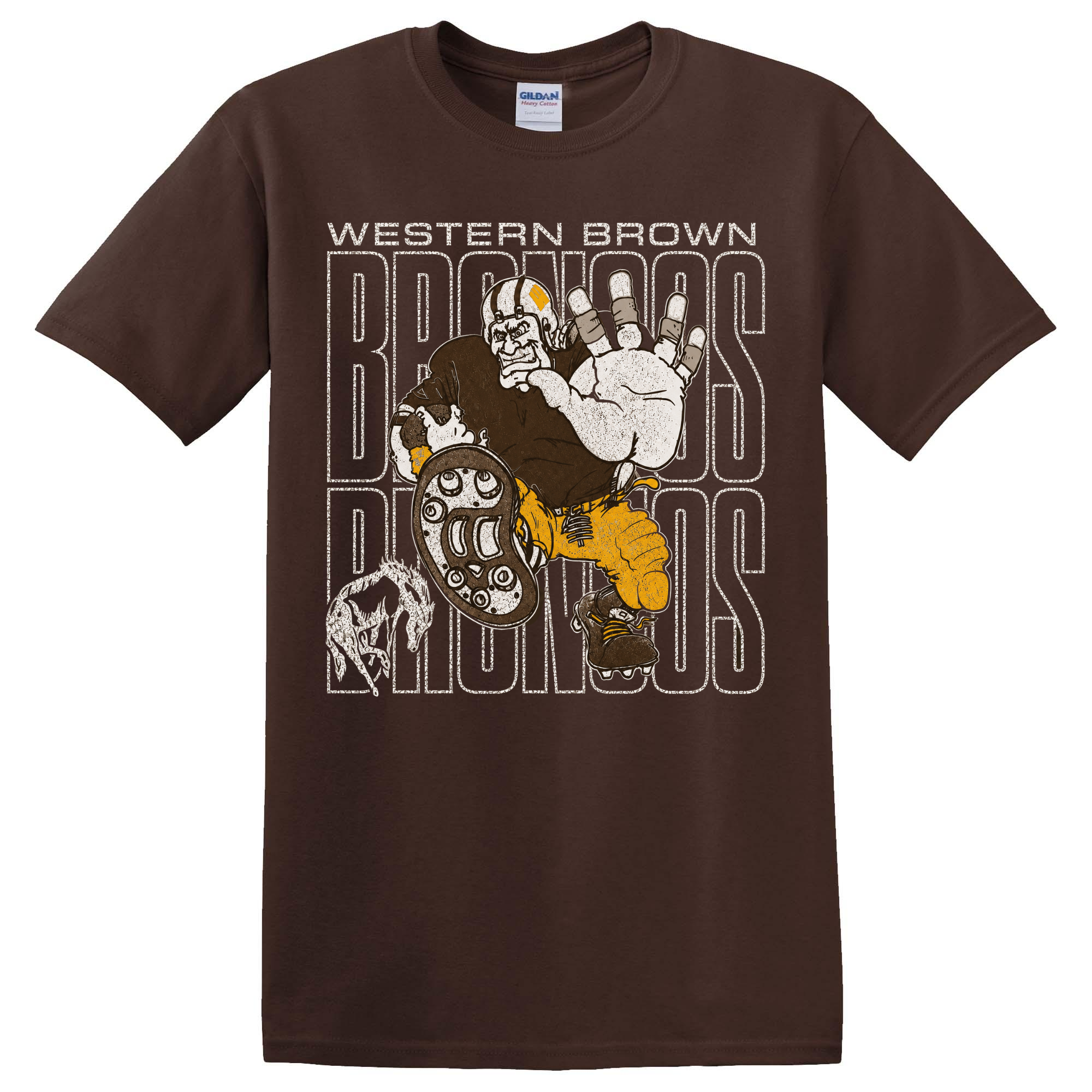 Western Brown Broncos — Bruiser (Gold) — Youth T-Shirt