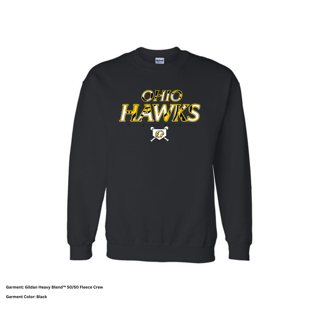 Ohio Hawks — Outline — Crewneck Sweatshirt