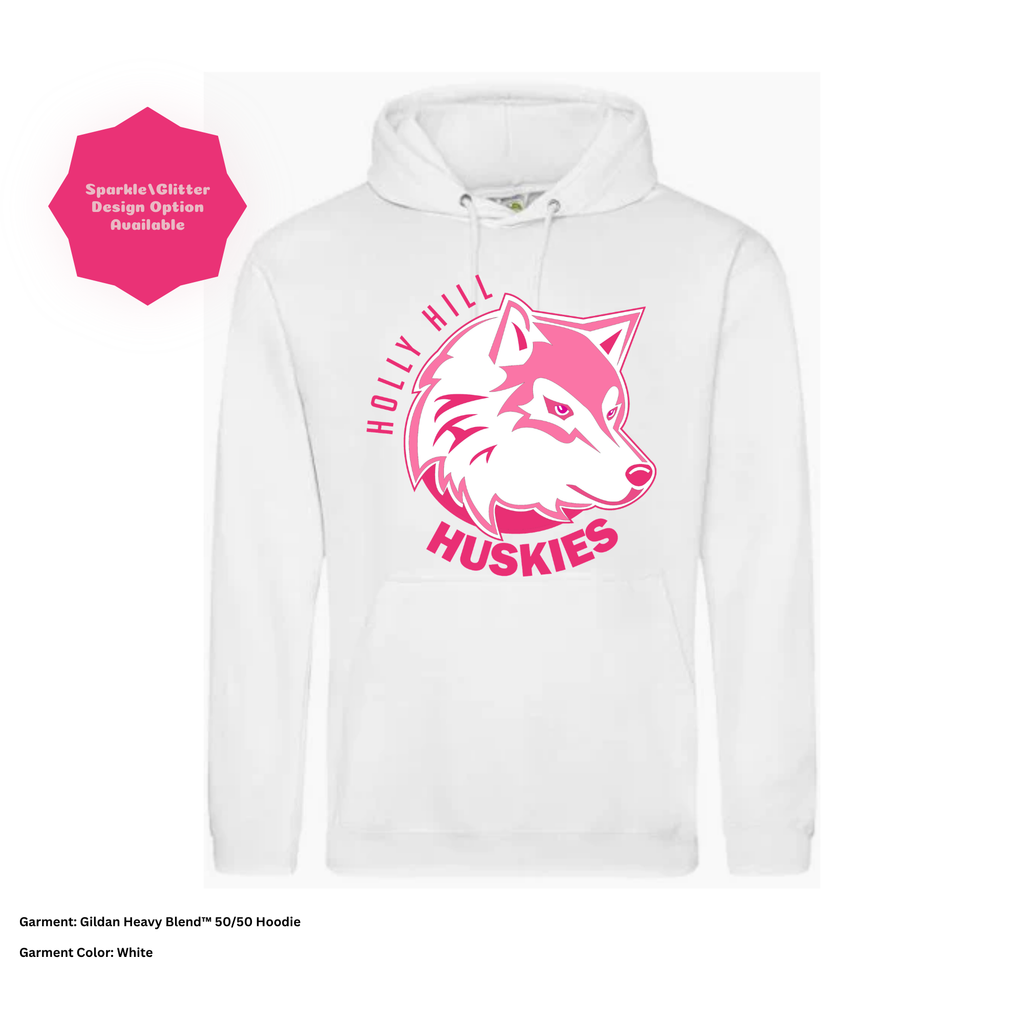 Holly Hill Huskies Block — Gildan Hoodie