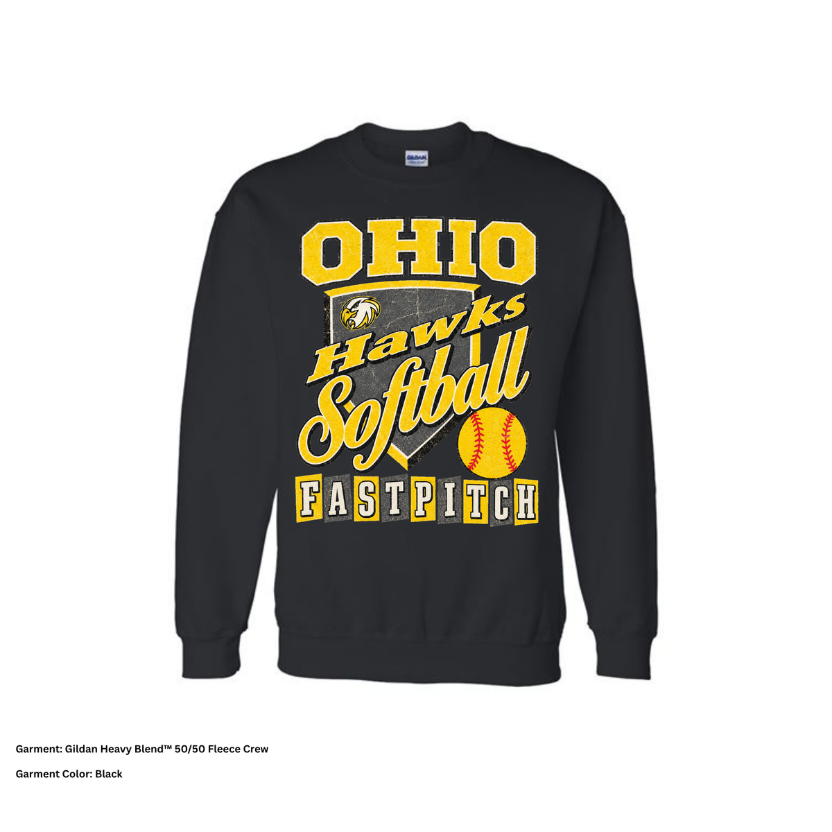Ohio Hawks — Pennant — Long-Sleeve T-Shirt
