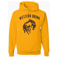 Western Brown Broncos — Horsepower — Youth Hoodie