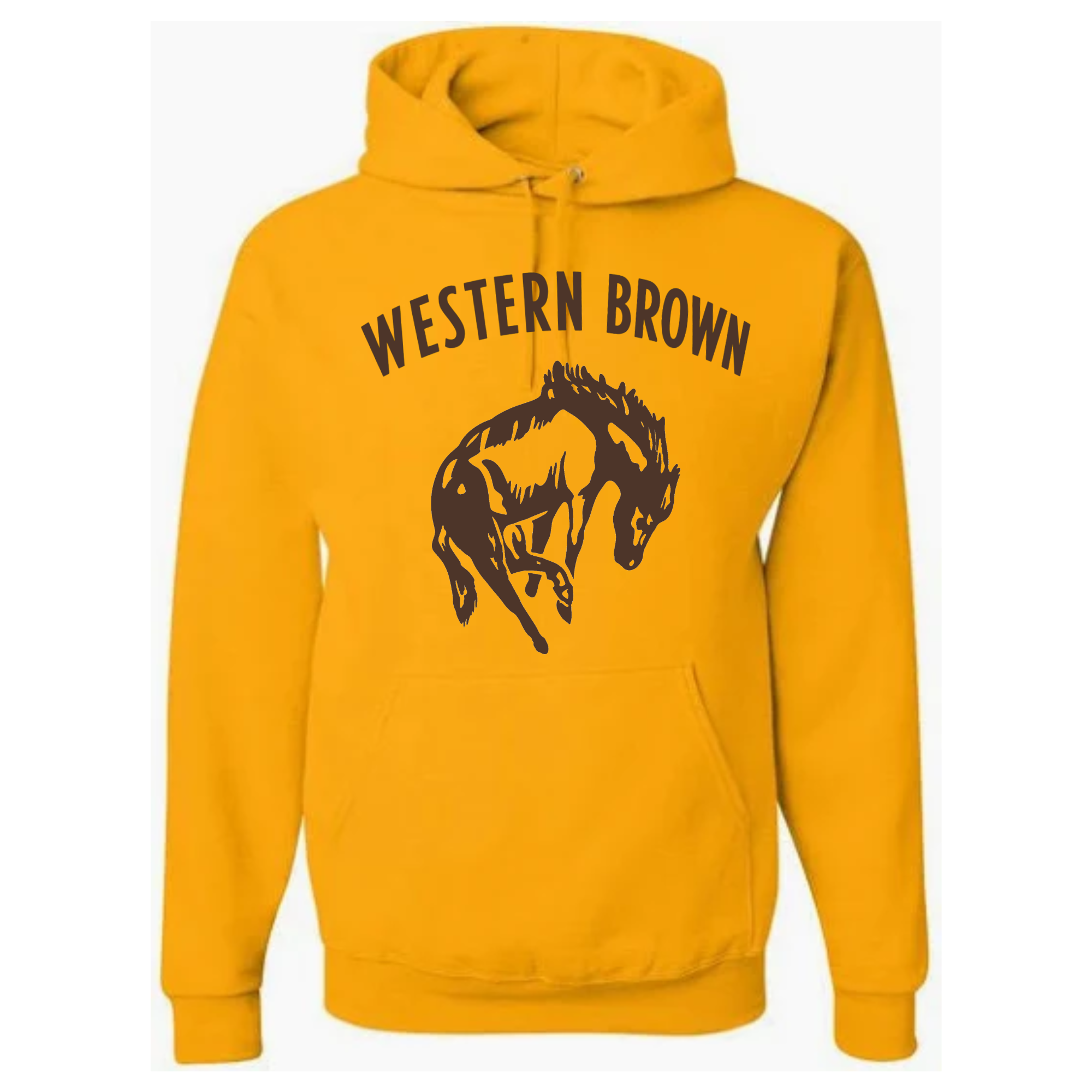 Western Brown Broncos — Horsepower — Youth Hoodie