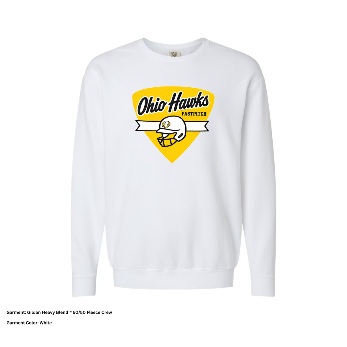 Ohio Hawks — Helmet Badge — Crewneck Sweatshirt