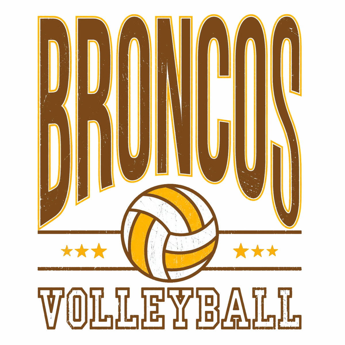 Western Brown Broncos — Six Stars — Adult Mock Neck Sweatshirt
