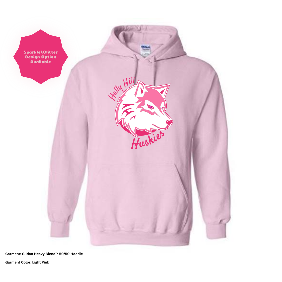 Holly Hill Huskies Script — Gildan Hoodie