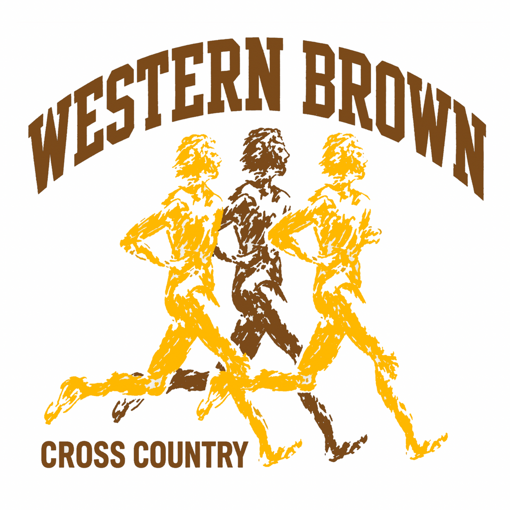 Western Brown Broncos — Broncos Cross Country — Adult Mock Neck Sweatshirt