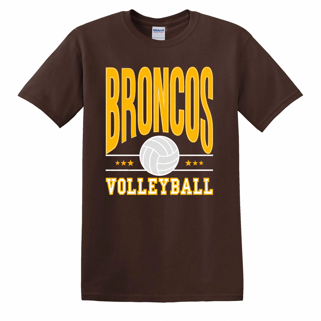 Western Brown Broncos — Six Stars — Adult T-Shirt