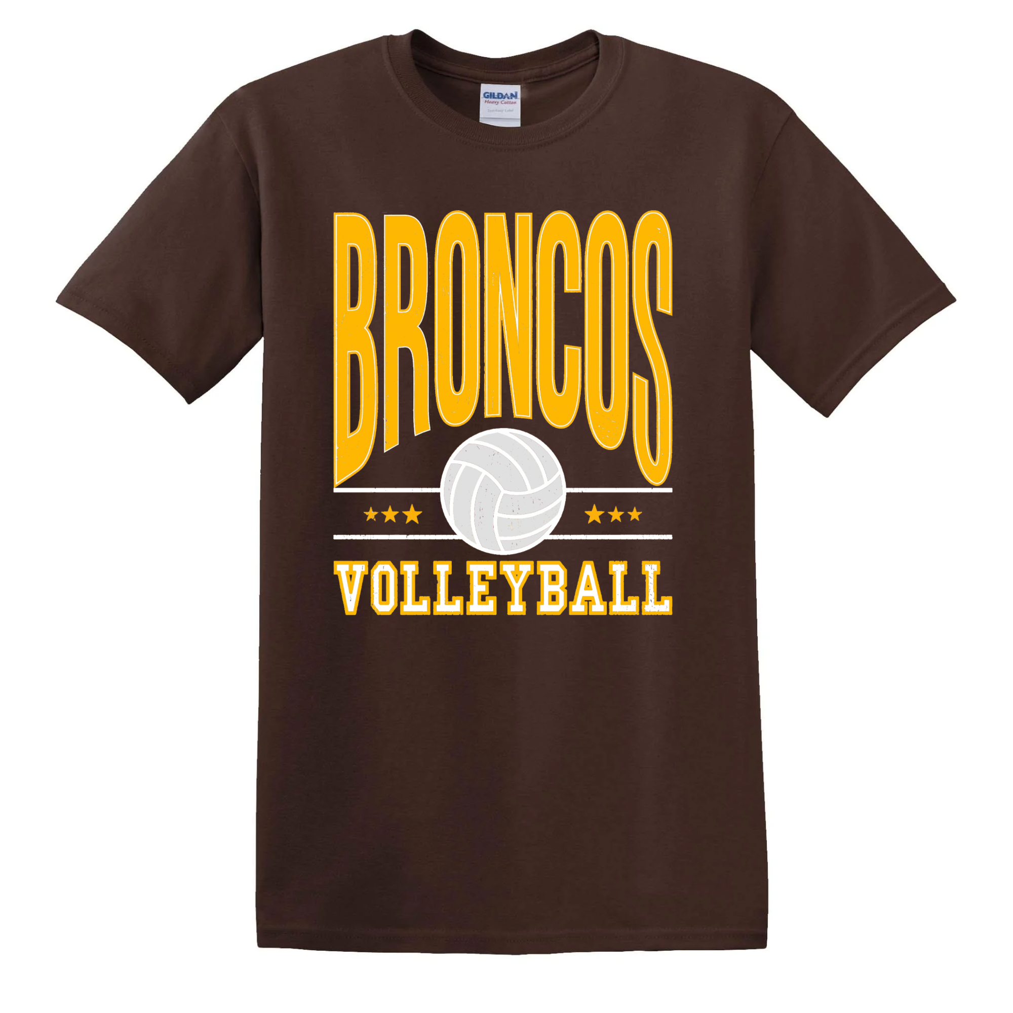 Western Brown Broncos — Six Stars — Adult T-Shirt