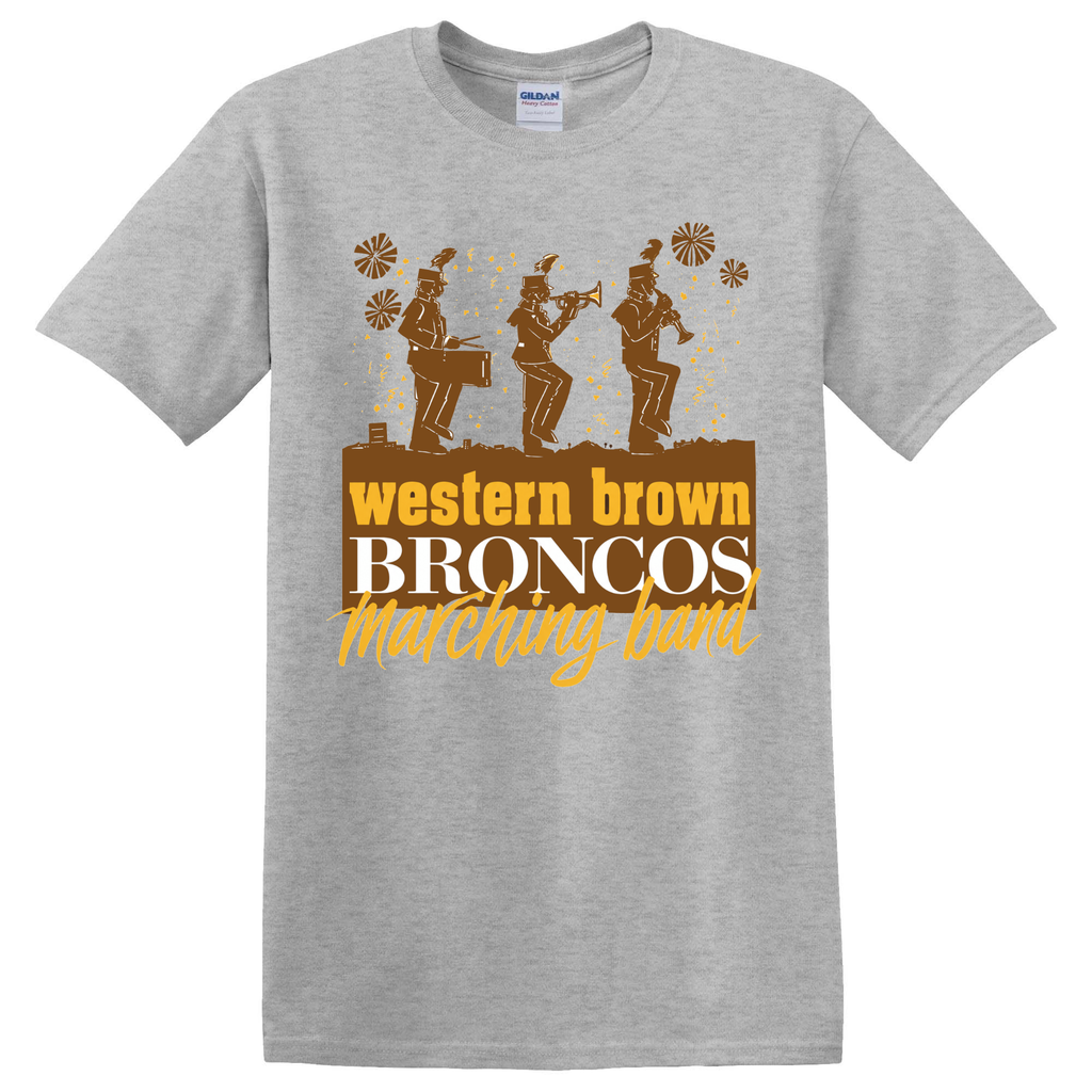 Western Brown Broncos — The Pride of the Broncos — Adult T-Shirt