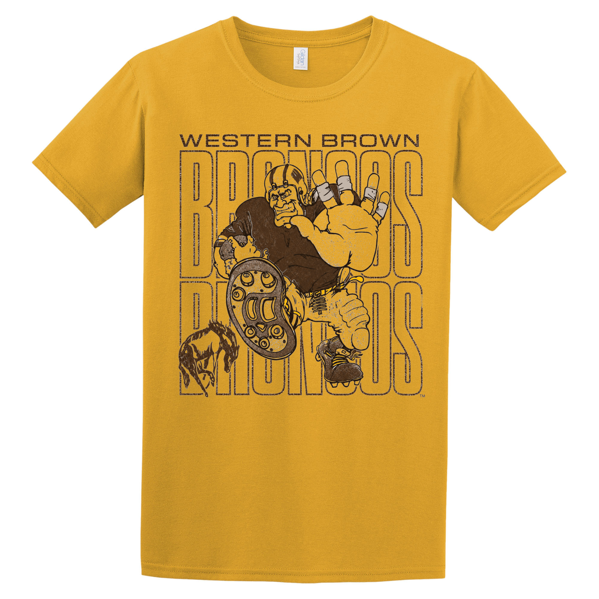 Western Brown Broncos — Bruiser (Brown) — Youth T-Shirt