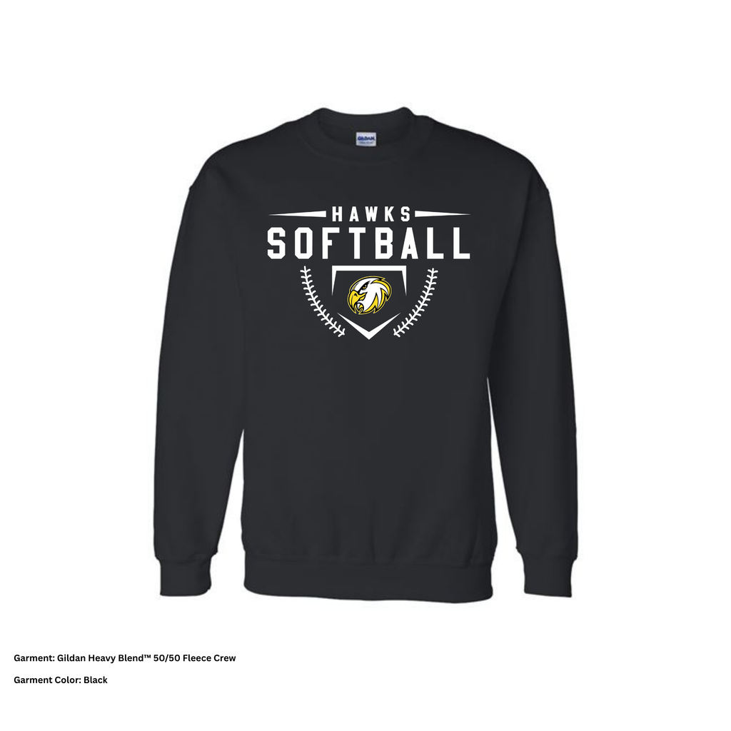 Ohio Hawks — Softball Badge — Crewneck Sweatshirt