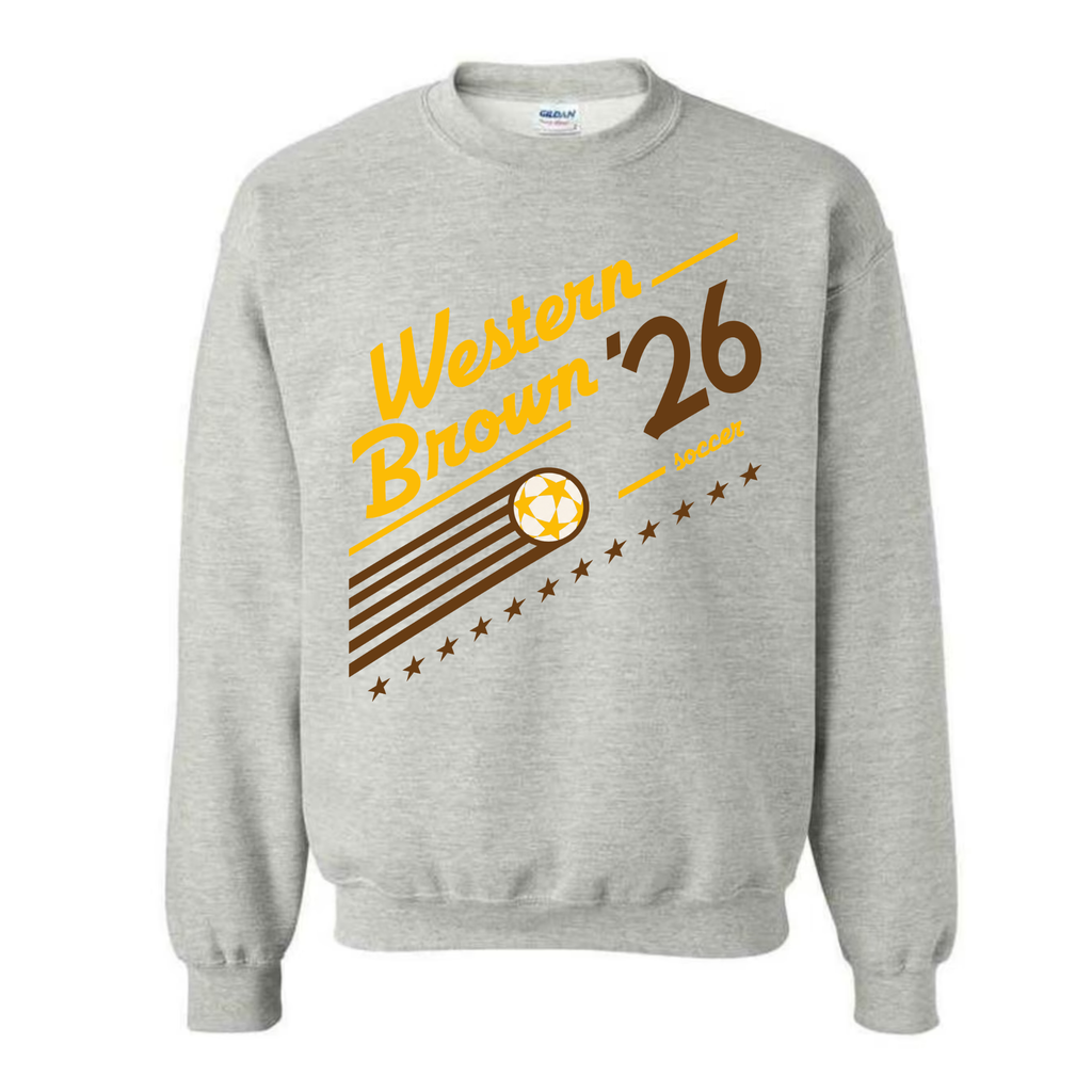 Western Brown Broncos — Pitch 26 — Adult Crewneck Sweatshirt