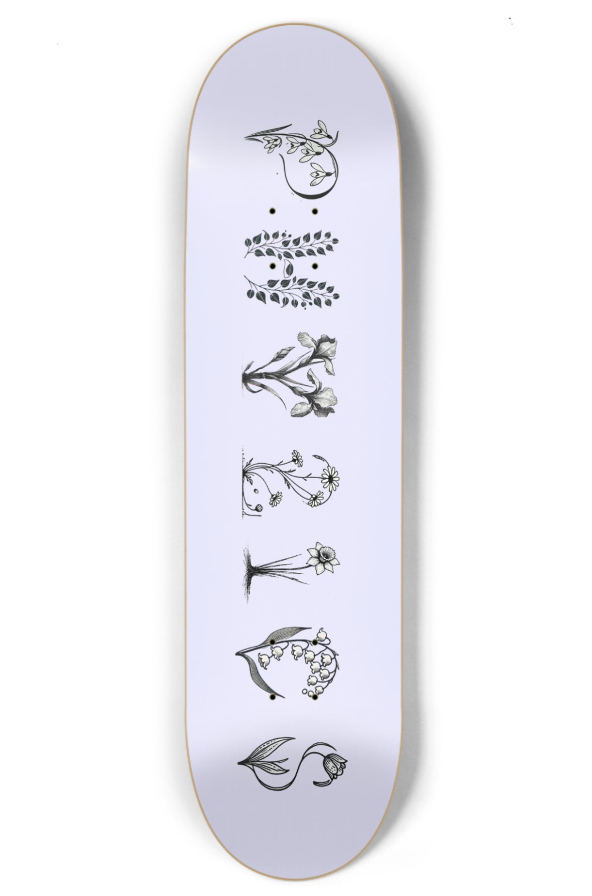Spring Blossom (Lavender) Skateboard Deck