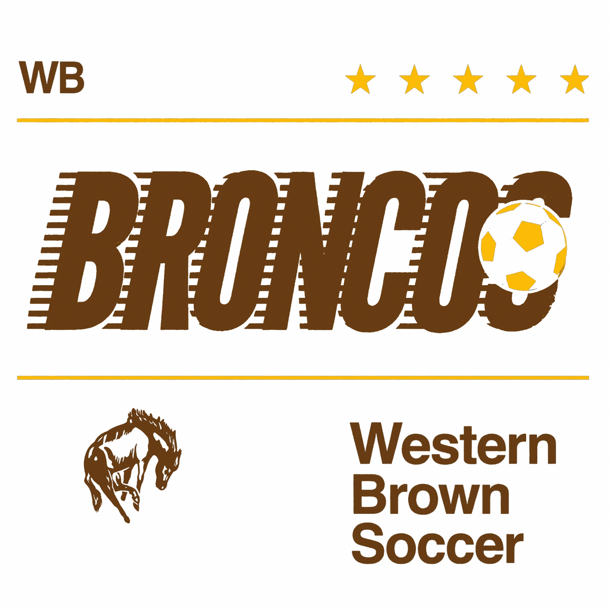 Western Brown Broncos — Fast Break — Youth T-Shirt