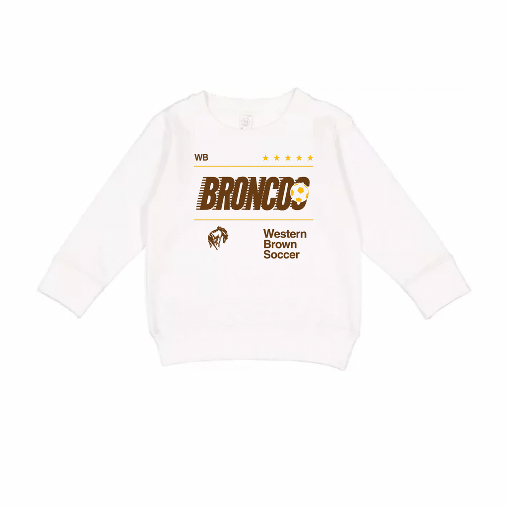 Western Brown Broncos — Fast Break — Children Crewneck Sweatshirt