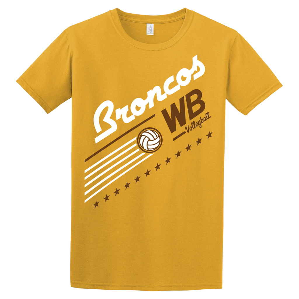 Western Brown Broncos — Broncos United – Volleyball — Youth T-Shirt