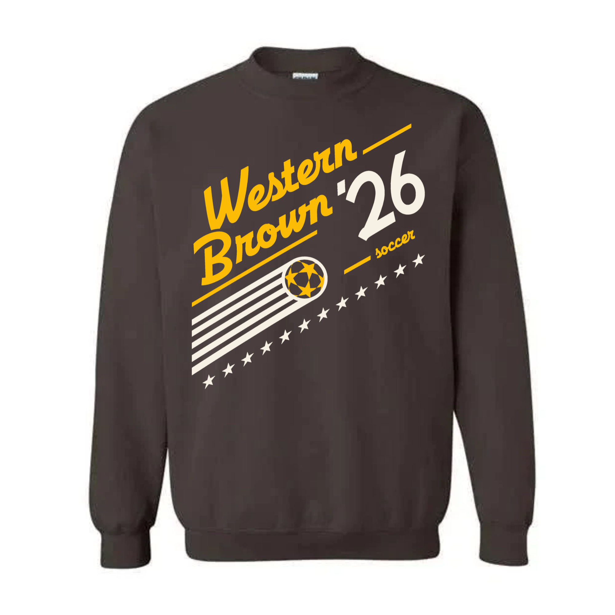 Western Brown Broncos — Pitch 26 — Adult Crewneck Sweatshirt