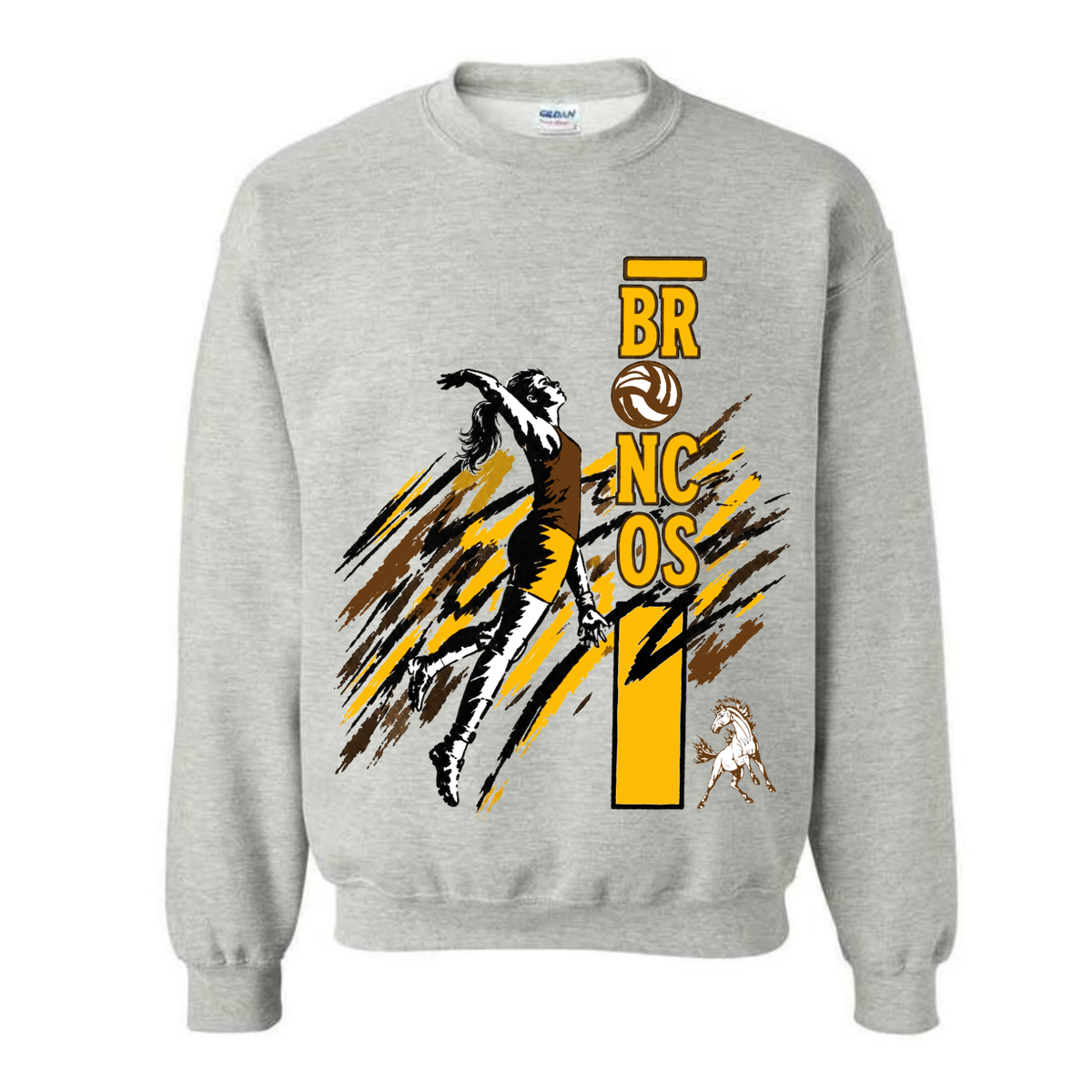 Western Brown Broncos — Air Raid — Youth Crewneck Sweatshirt