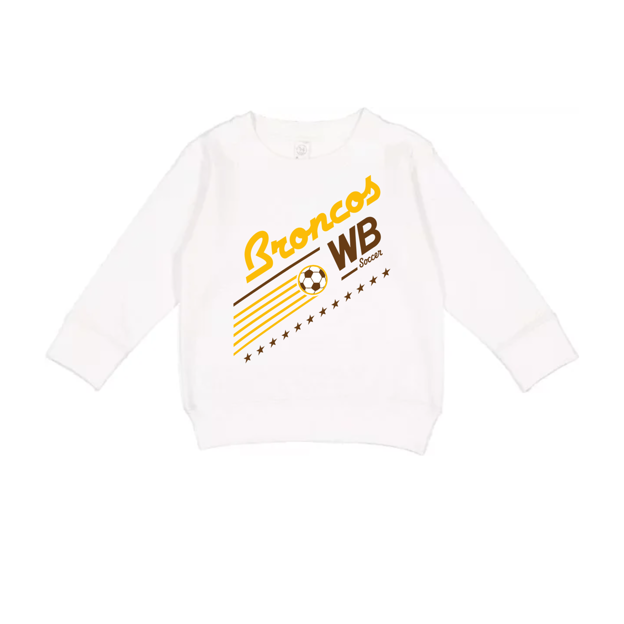 Western Brown Broncos — Bronco United — Children Crewneck Sweatshirt