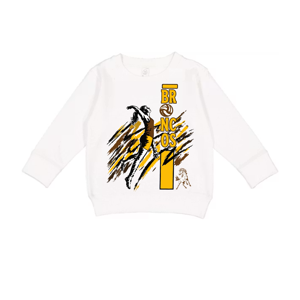 Western Brown Broncos — Air Raid — Children Crewneck Sweatshirt