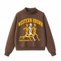Western Brown Broncos — Broncos Cross Country — Adult Mock Neck Sweatshirt