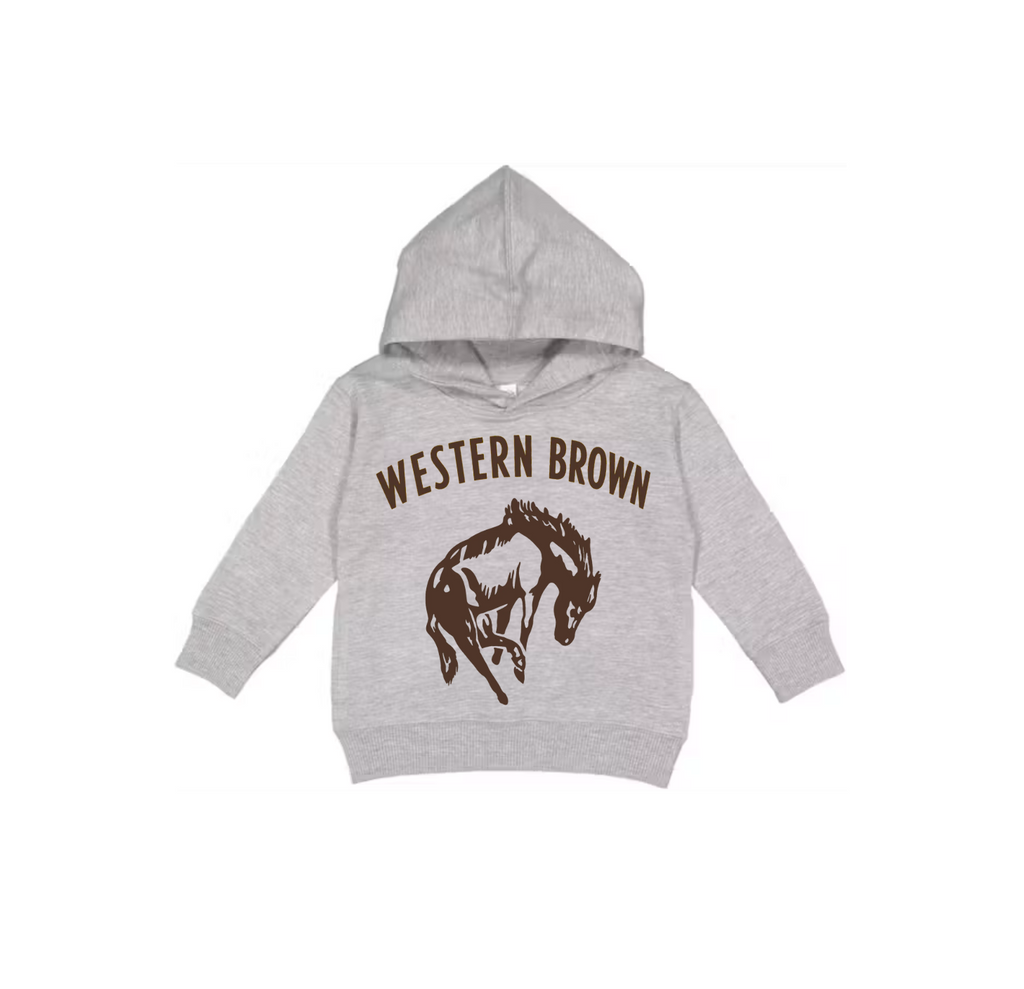 Western Brown Broncos — Horsepower — Children Hoodie